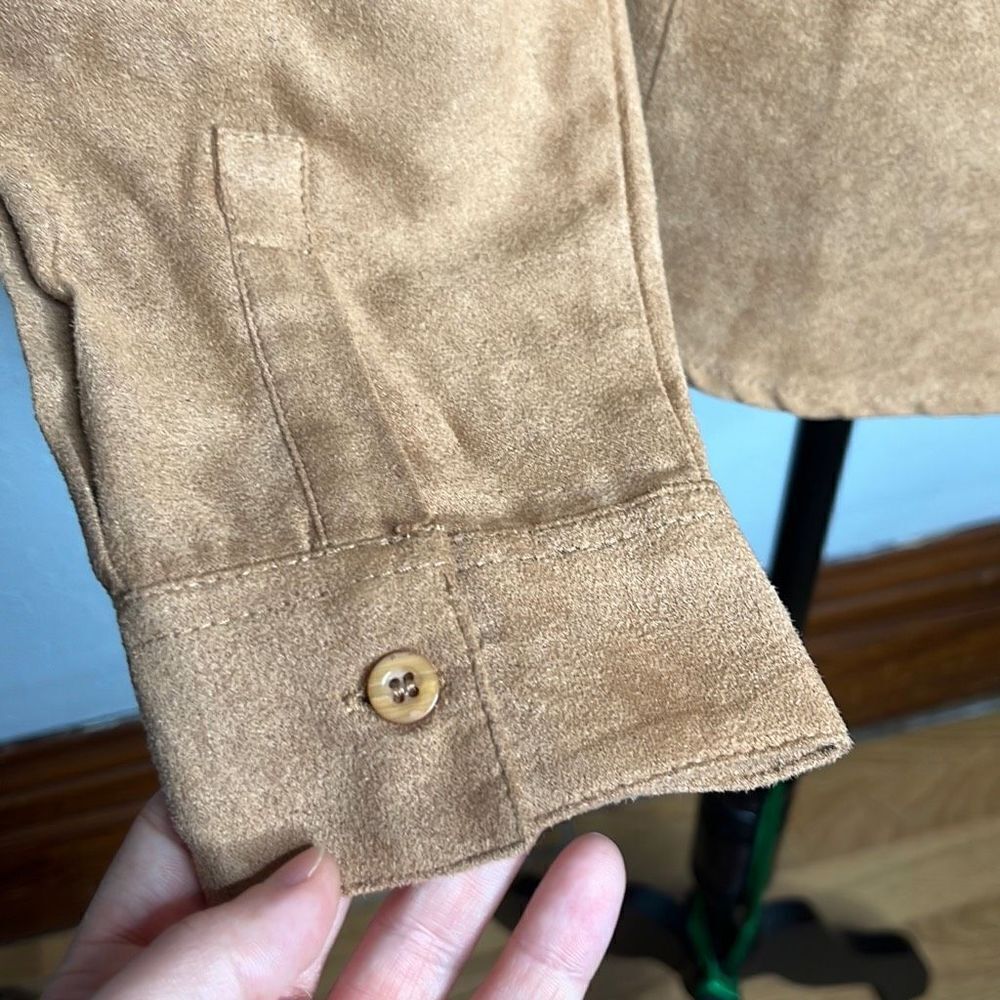 Lemon Grass Suede Doeskin Long Sleeves Women's Fashion Jacket Size Medium - Picture 8 of 14